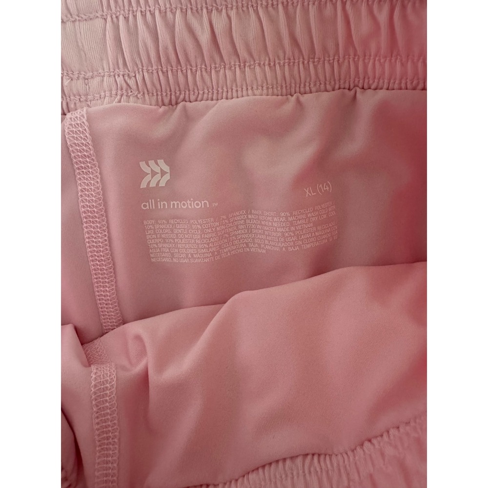 All in Motion Girls Pink Knit Skort Tiered Ruffle High Rise Athletic XL 14 NWT - Picture 5 of 5